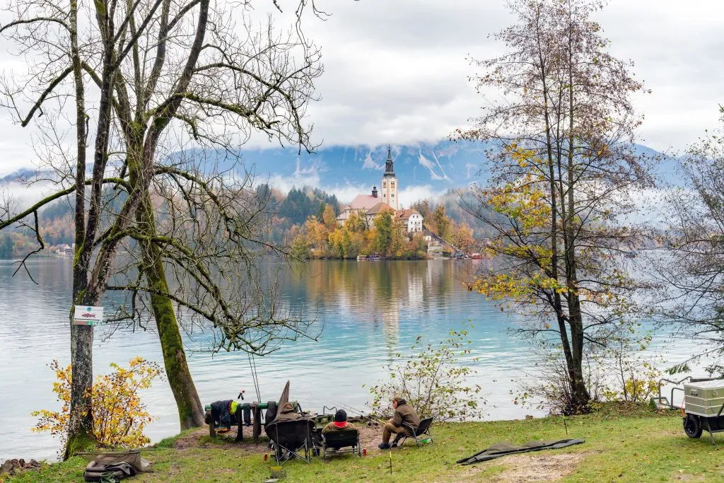 pesca nel lago di Bled
